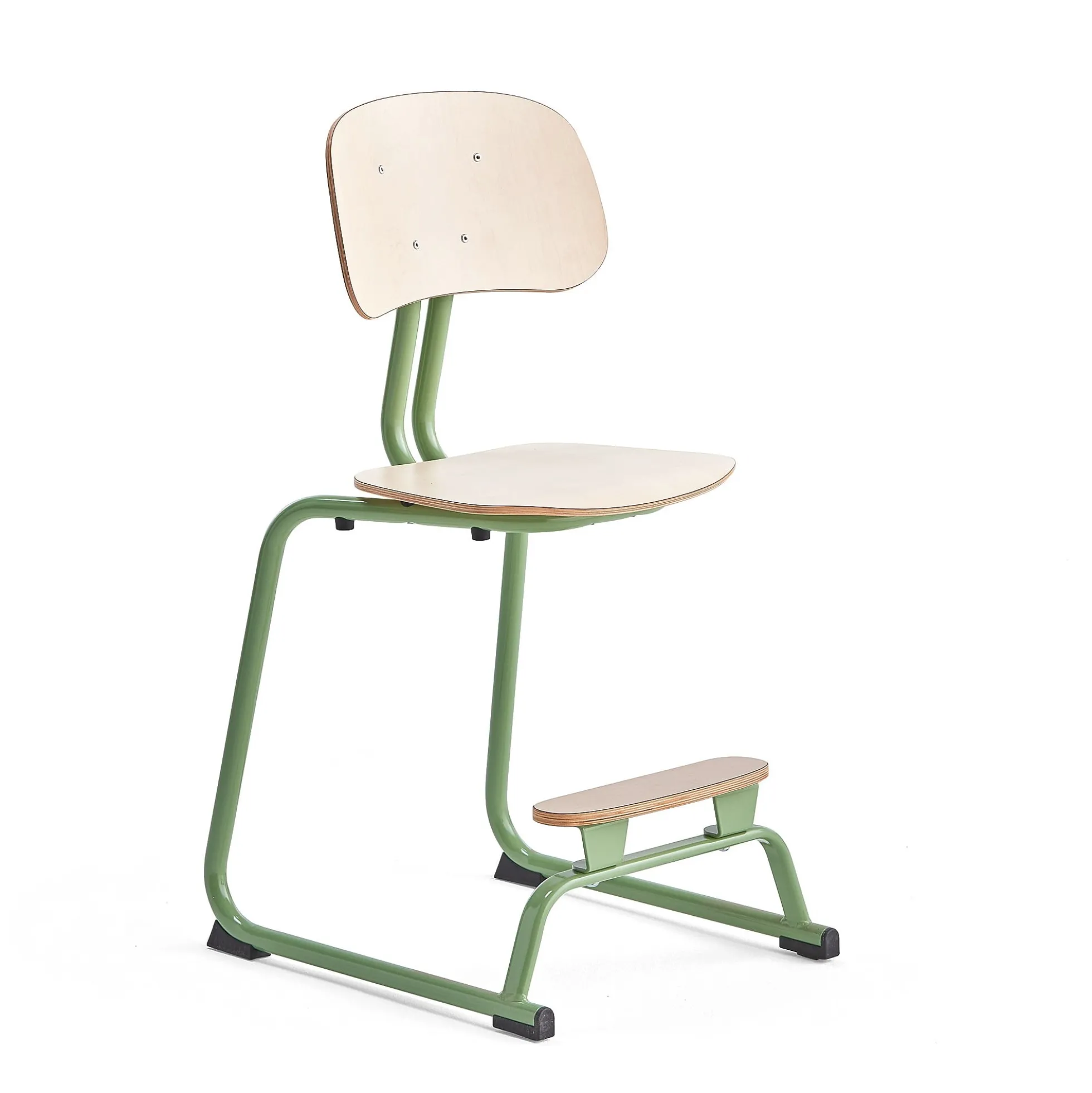 Oppilastuoli YNGVE L-malli, vihreä, koivu, korkeus 520 mm