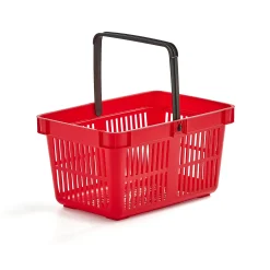 Ostoskori 27 litraa, punainen