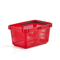 Ostoskori 27 litraa, punainen, 22 kpl