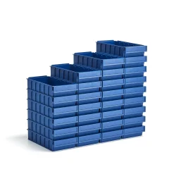 Ottolaatikko DETAIL Laatikkoon mahtuu 5 jakajaa, 400x188x80 mm, sininen, 30-pack
