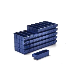 Ottolaatikko DETAIL Laatikkoon mahtuu 3 jakajaa, 300x94x80 mm, sininen, 36-pack