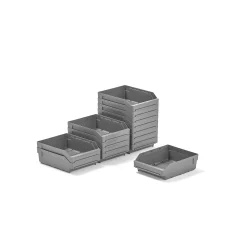Ottolaatikko REACH 300x240x95 mm, 15 kpl, harmaa
