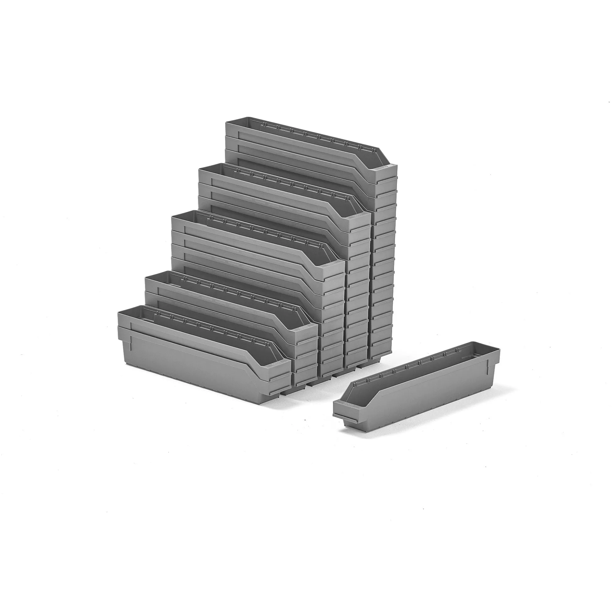 Ottolaatikko REACH 500x90x95 mm, 40 kpl, harmaa