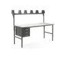 Pakettitarjous CARGO Pakkauspöytä, rullat, 2000x750 mm, 3 vetolaatikkoa, ylähylly