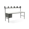 Pakettitarjous CARGO Pakkauspöytä, rullat, 2400x750 mm, 3 vetolaatikkoa, ylähylly