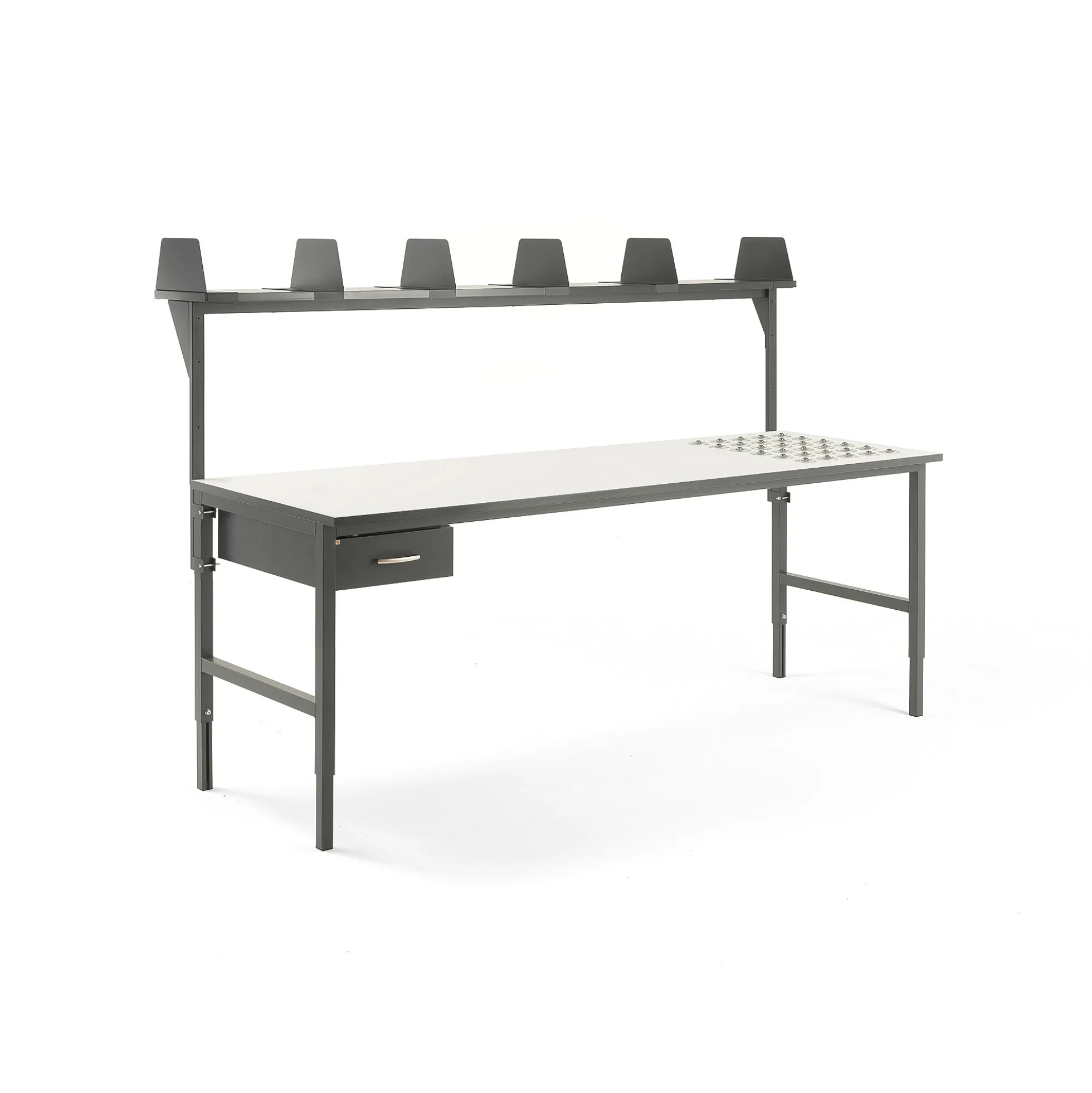 Pakettitarjous CARGO Pakkauspöytä, rullat, 2400x750 mm, vetolaatikko, ylähylly