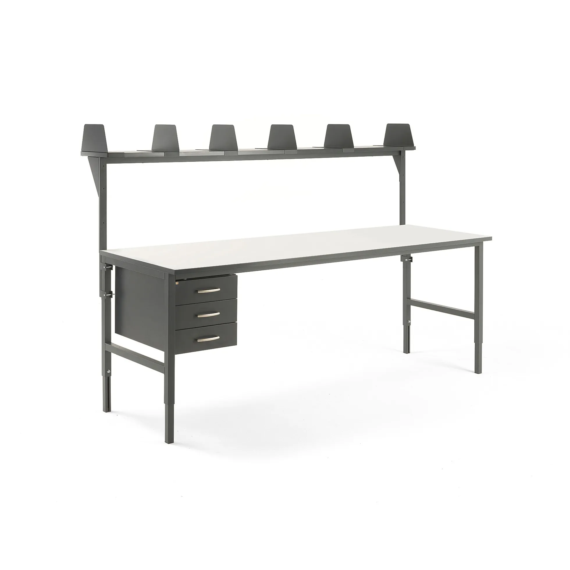 Pakettitarjous CARGO Pakkauspöytä, 2400x750 mm, 3 vetolaatikkoa, ylähylly