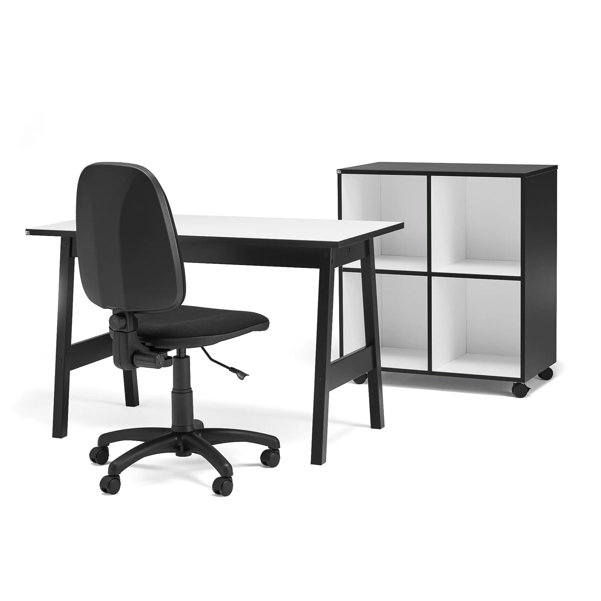 Pakettitarjous NOMAD + DOVER Työpöytä + työtuoli + toimistokaappi