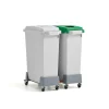Pakettitarjous OLIVER 2x60 l jäteastia (harmaa) + kannet (vihreä + harmaa)