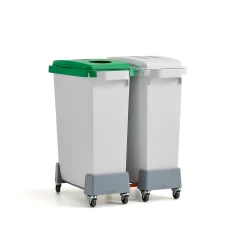 Pakettitarjous OLIVER 2x60 l jäteastia (harmaa) + kannet (vihreä + harmaa)