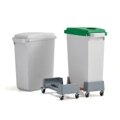 Pakettitarjous OLIVER 2x60 l jäteastia (harmaa) + kannet (vihreä + harmaa)