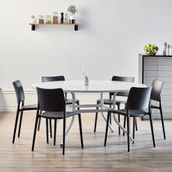 Pakettitarjous VARIOUS + RIO Pöytä + 6 tuolia, antrasiitinharmaa
