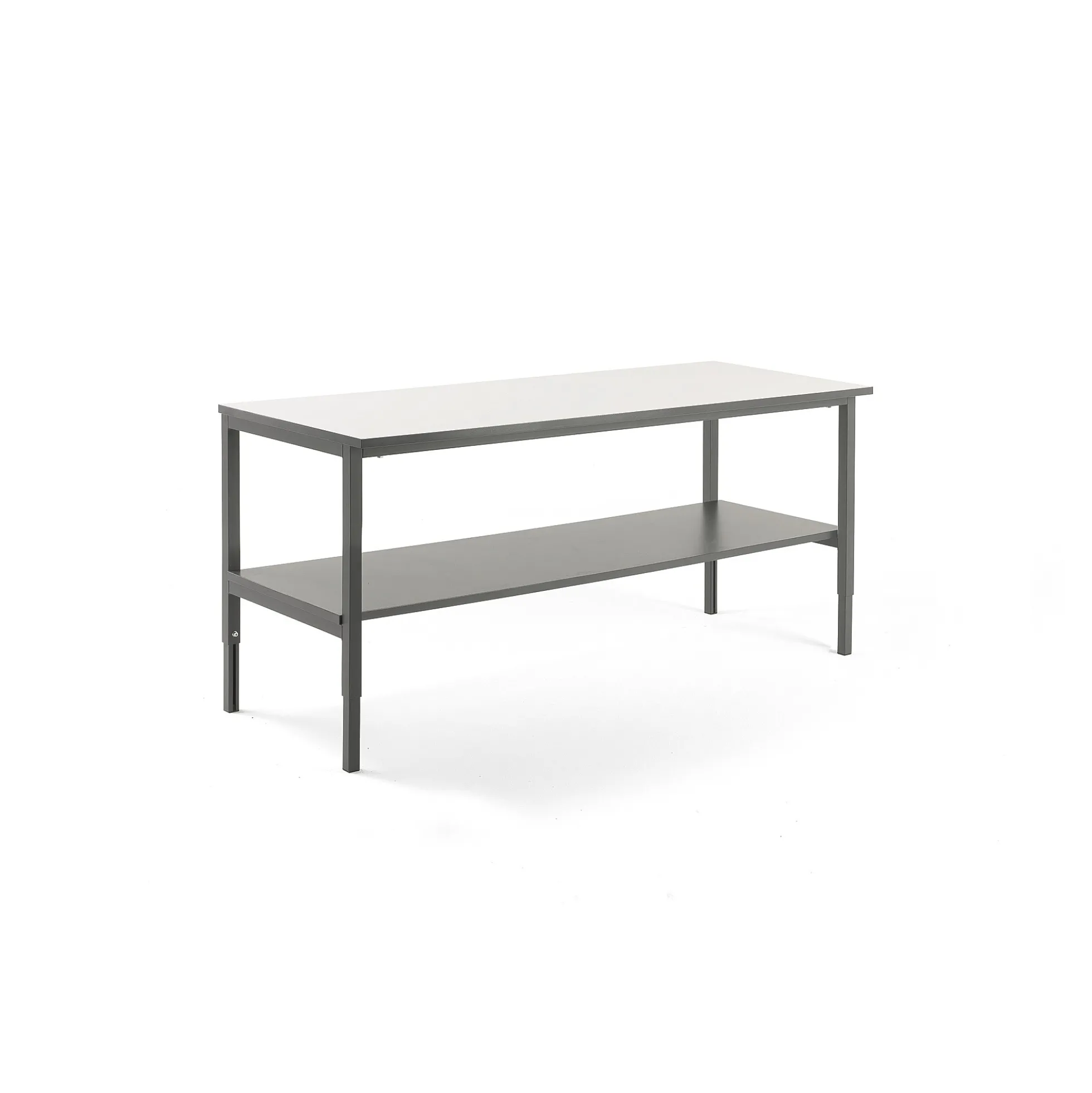 Pakkauspöytä CARGO Alahylly, 2000x750 mm, valkoinen, harmaa