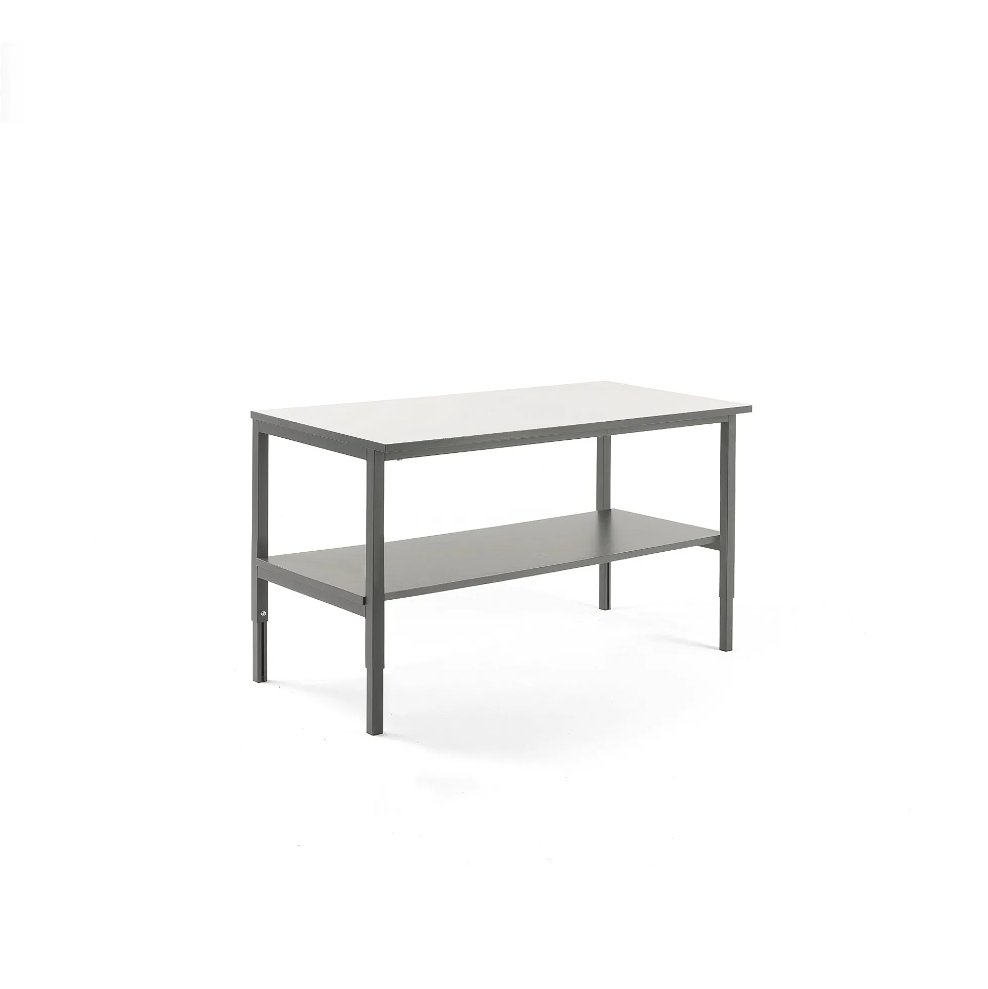 Pakkauspöytä CARGO Alahylly, 1600x750 mm, valkoinen, harmaa