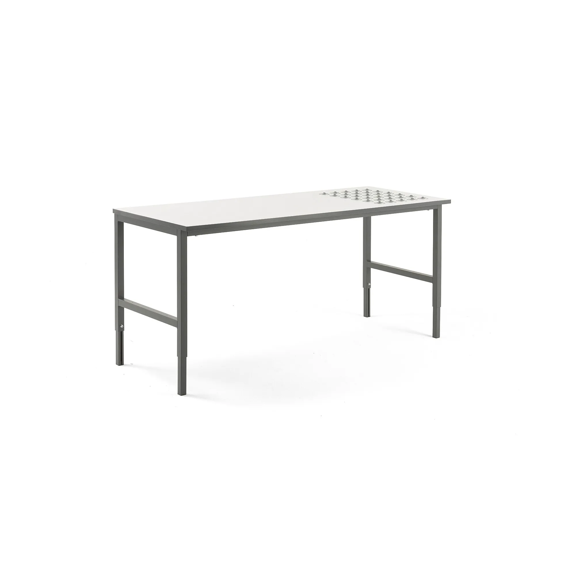 Pakkauspöytä CARGO Rullat, 2000x750 mm, valkoinen, harmaa