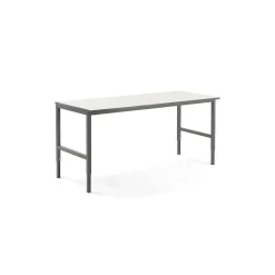 Pakkauspöytä CARGO 2000x750 mm, valkoinen laminaatti, harmaa runko