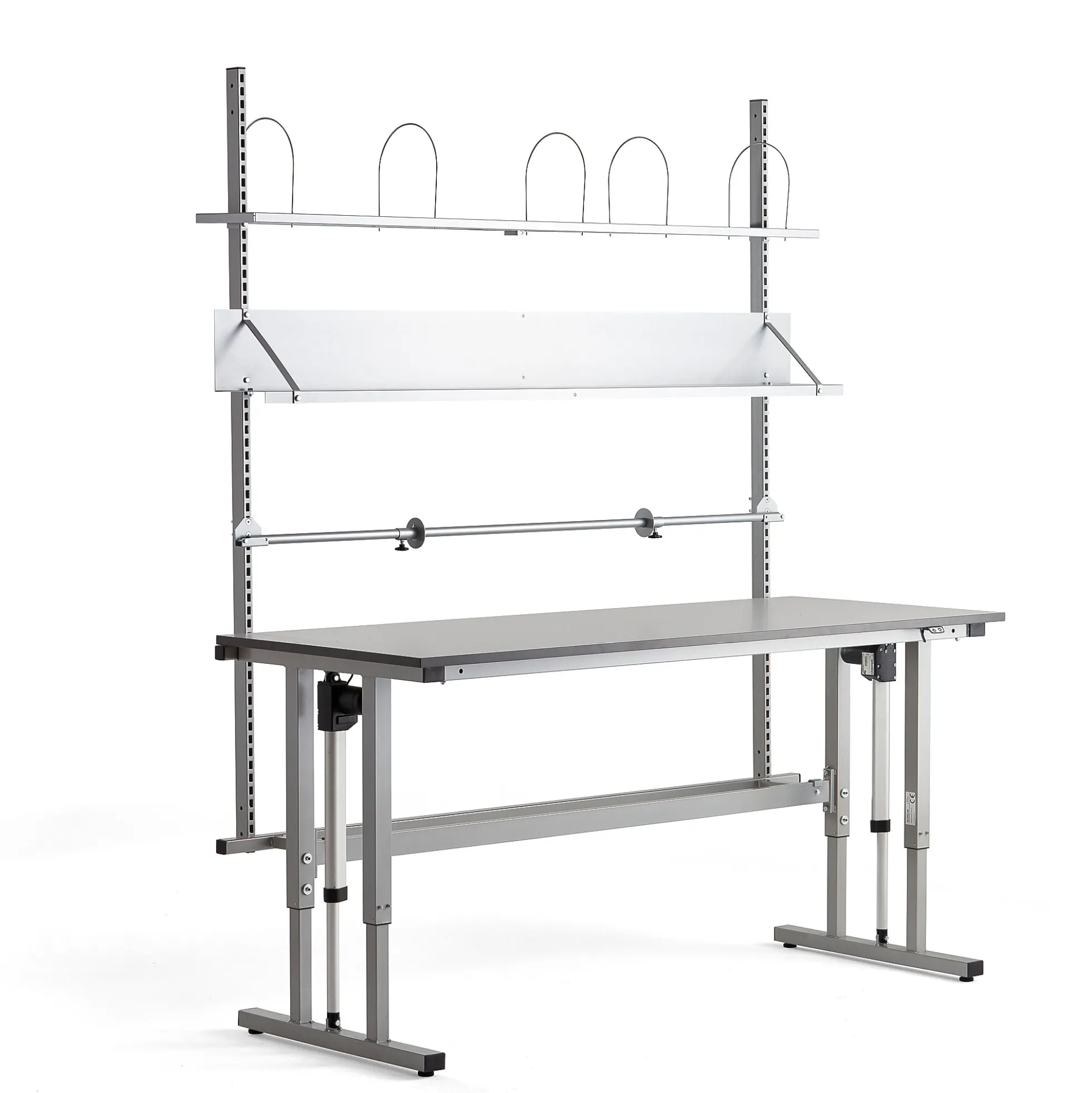 Pakkauspöytä MOTION Korkeussäädettävä, 2000x800 mm, harmaa