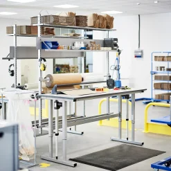 Pakkauspöytä MOTION Korkeussäädettävä, 2000x800 mm, harmaa