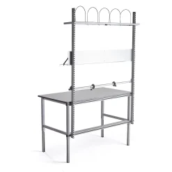 Pakkauspöytä MOTION Manuaalisesti korkeussäädettävä, 1500x800 mm, sis. laajennuskehikon