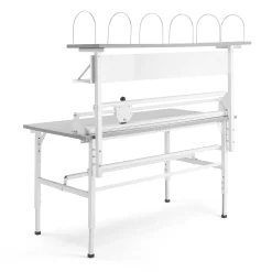 Pakkauspöytä SEND Ylähylly, 1600x800 mm, harmaa