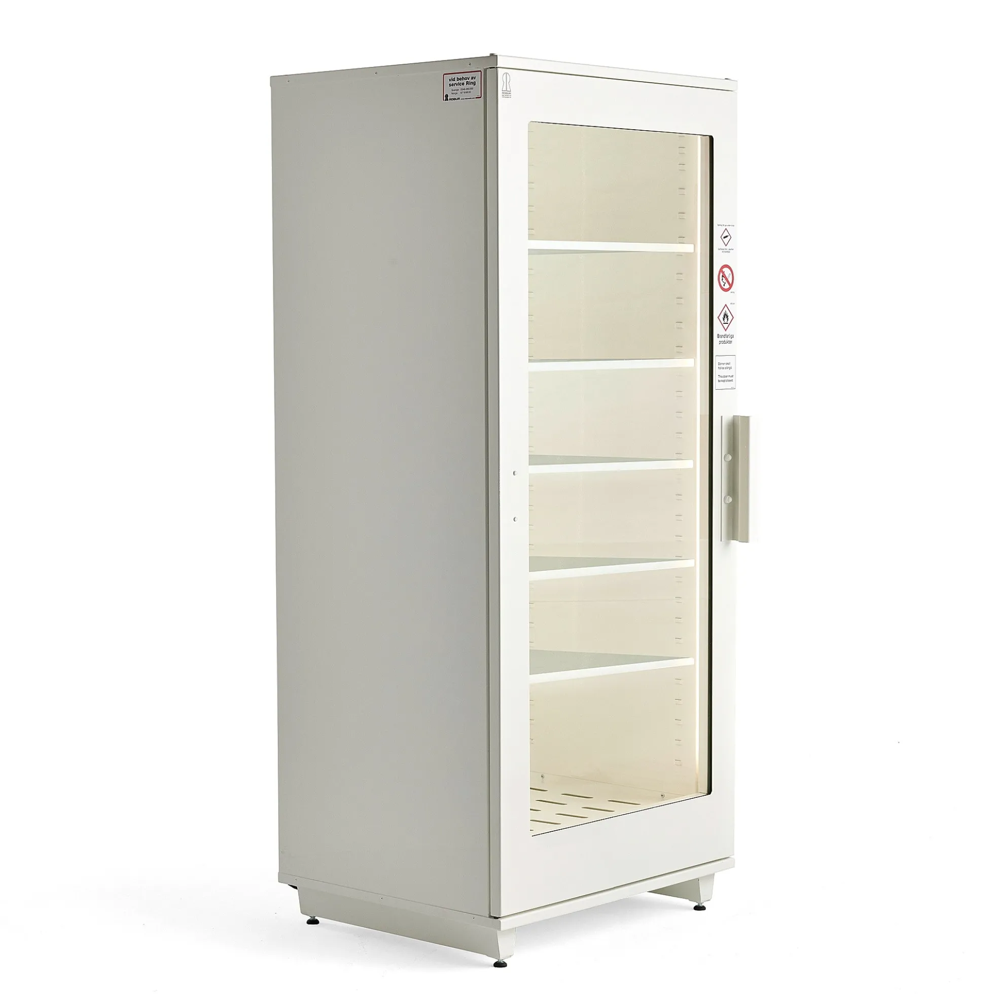 Paloturvakaappi myymälään PREVENT 2000x865x520 mm, valkoinen