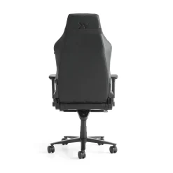 Pelituoli LUTON Leveä istuin, keinonahka, musta