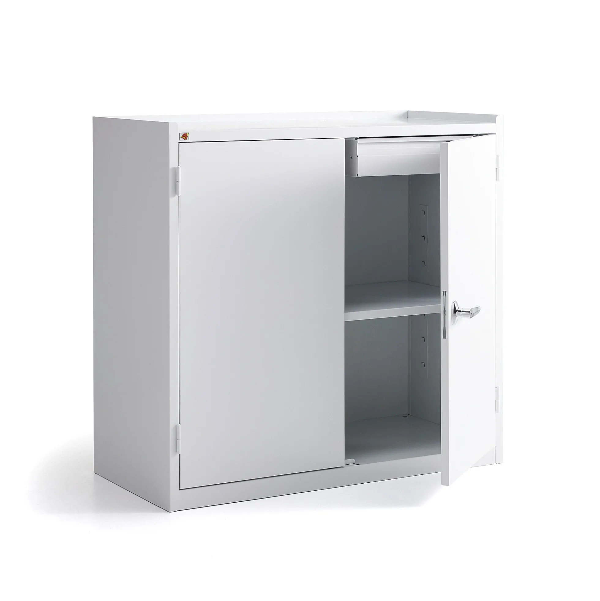Peltinen säilytyskaappi SERVE 900x950x450 mm, valkoinen