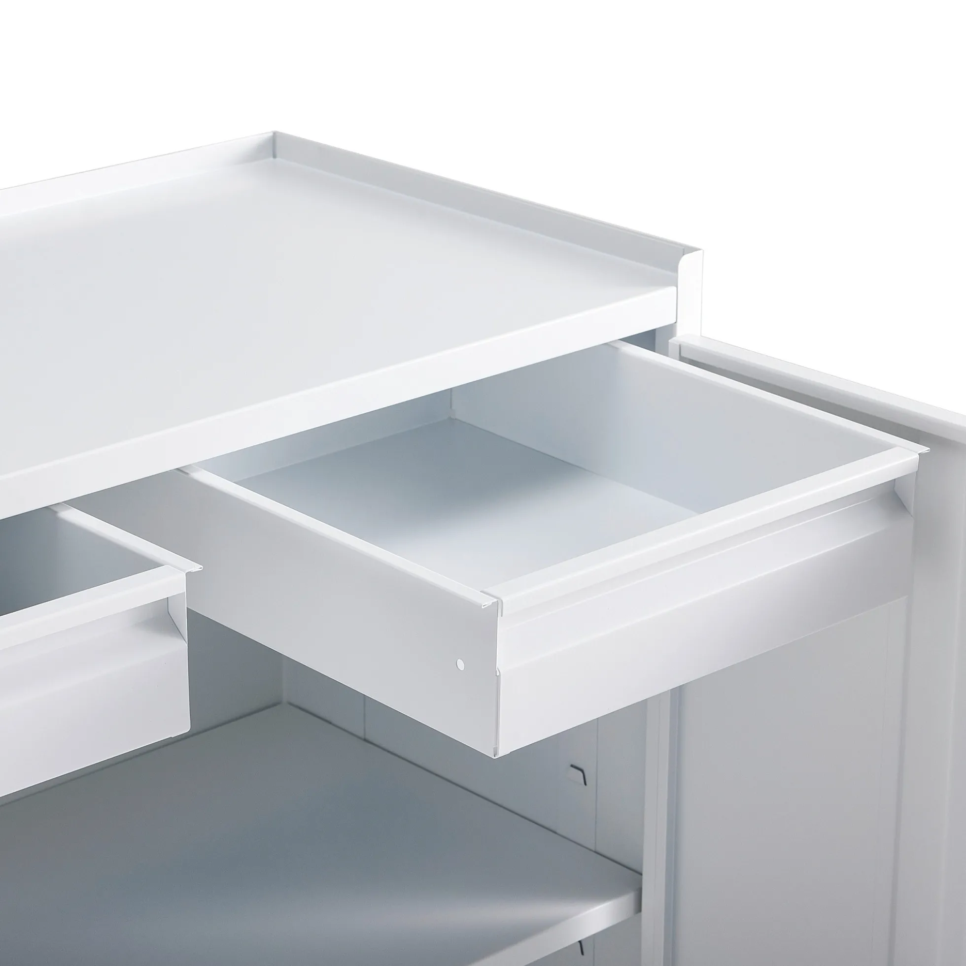 Peltinen säilytyskaappi SERVE 900x950x450 mm, valkoinen