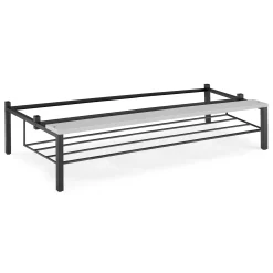 Penkki kenkähyllyllä Pukukaappiin, 1200 mm, harmaa