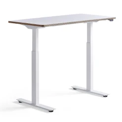 Pieni sähköpöytä NOVUS 1200x600 mm, valkoinen jalusta, valkoinen työtaso