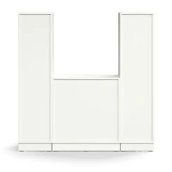 Postinlajitteluhylly QBUS 22 hyllytasoa + 4 vetolaatikkoa, sokkeli, 1636x1600x420 mm, valkoinen