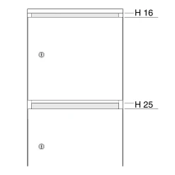 Postinlajittelukaappi QBUS 8 lokeroa, sokkeli, 1636x800x420 mm, tammi