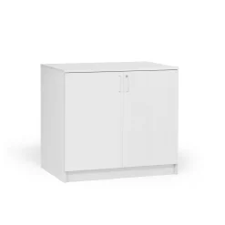 Puinen säilytyskaappi THEO 900x1000x470 mm, lukittava, valkoinen