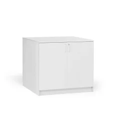 Puinen säilytyskaappi THEO 900x1000x600 mm, lukittava, valkoinen