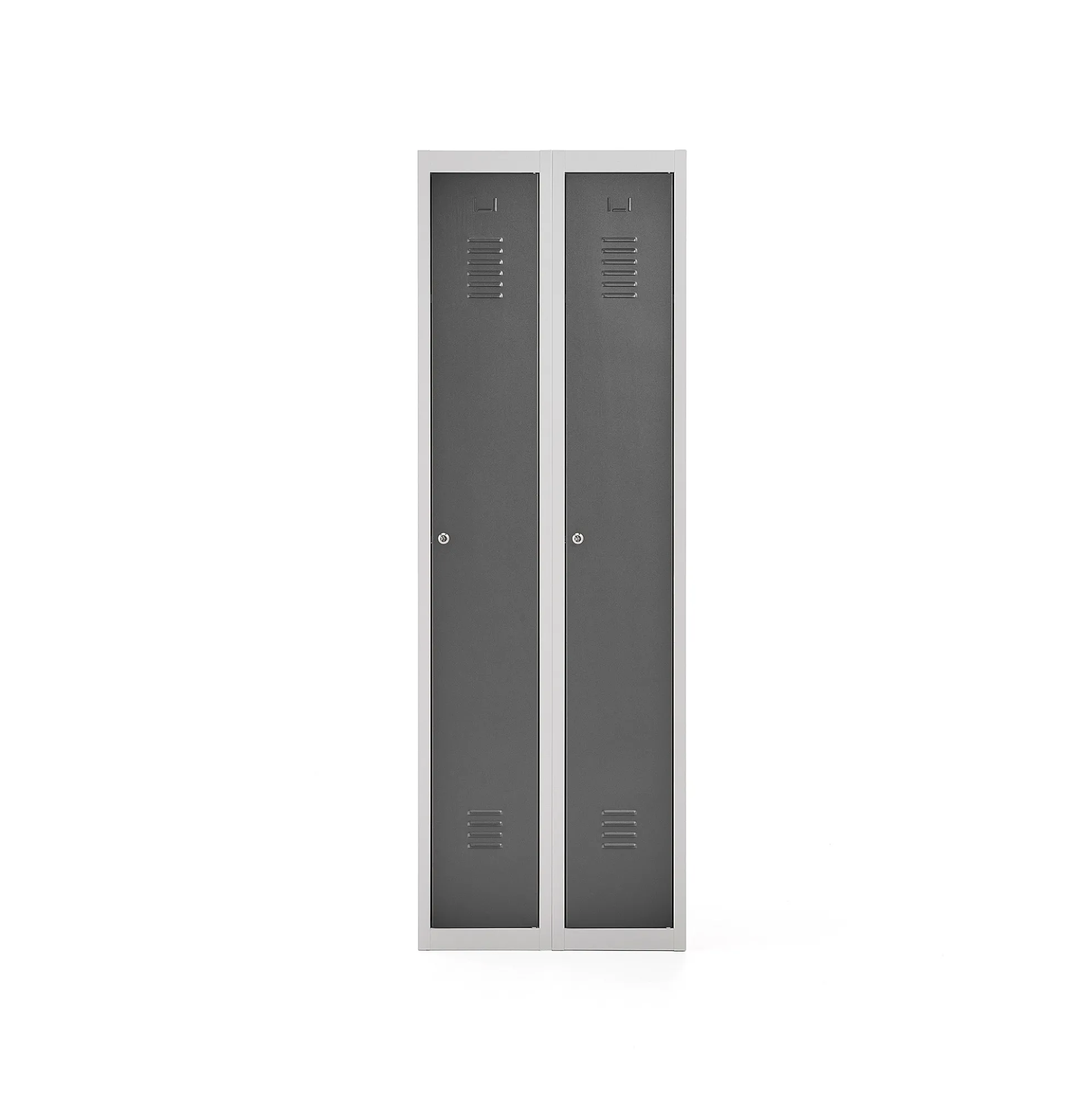Pukukaappi CLICK 2 ovea, 2 osaa 1800x600x500 mm, harmaa runko, tummanharmaa ovi