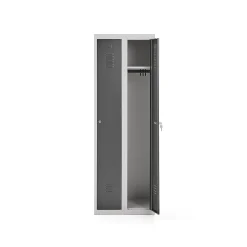 Pukukaappi CLICK 2 ovea, 2 osaa 1800x600x500 mm, harmaa runko, tummanharmaa ovi
