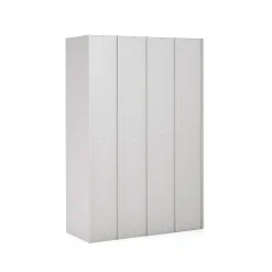 Pukukaappi CLICK 8 ovea, 4 osaa, 1800x1200x500 mm, harmaa runko, tummanharmaa ovi