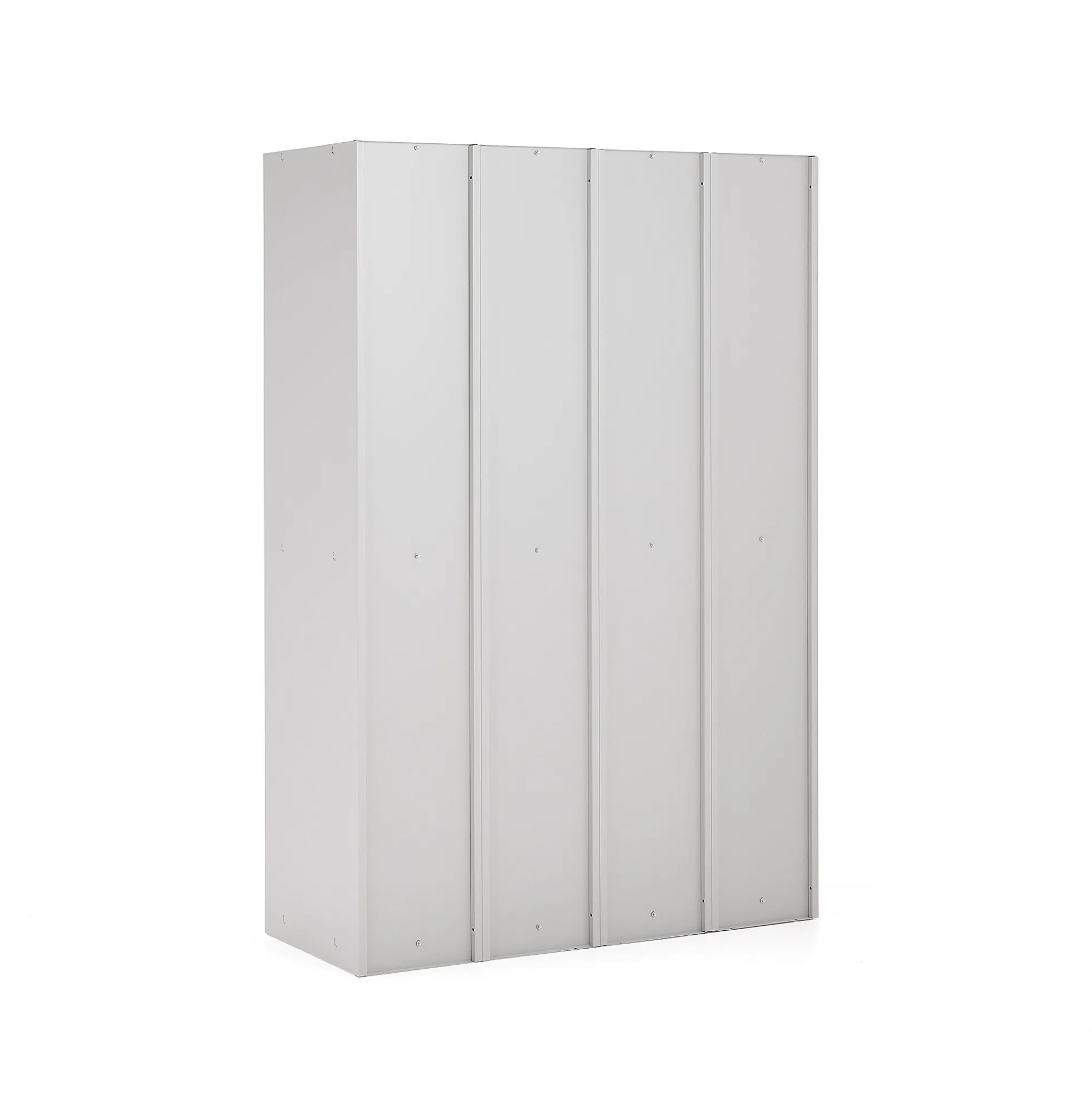 Pukukaappi CLICK 8 ovea, 4 osaa, 1800x1200x500 mm, harmaa runko, tummanharmaa ovi