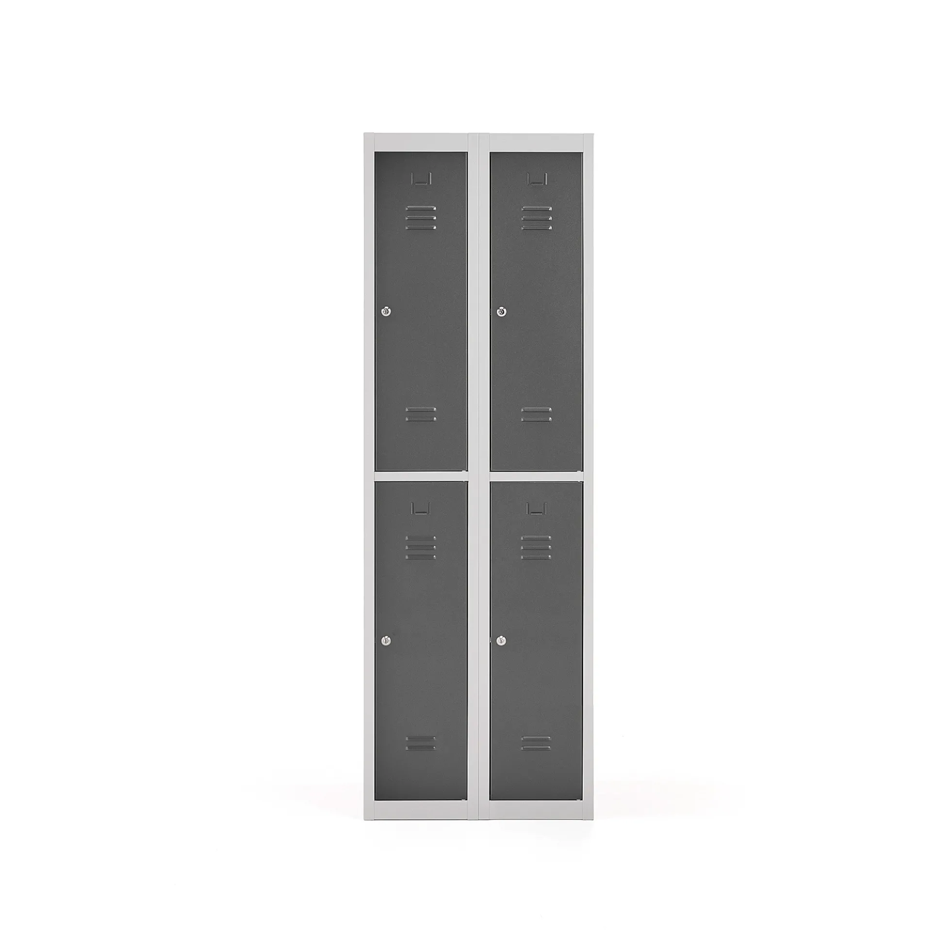Pukukaappi CLICK 4 ovea, 2 osaa, 1800x600x500 mm, harmaa runko, tummanharmaa ovi