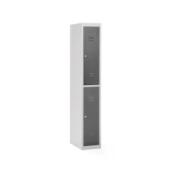 Pukukaappi CLICK 2 ovea, 1 osa, 1800x300x500 mm, harmaa runko, tummanharmaa ovi