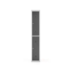 Pukukaappi CLICK 2 ovea, 1 osa, 1800x300x500 mm, harmaa runko, tummanharmaa ovi