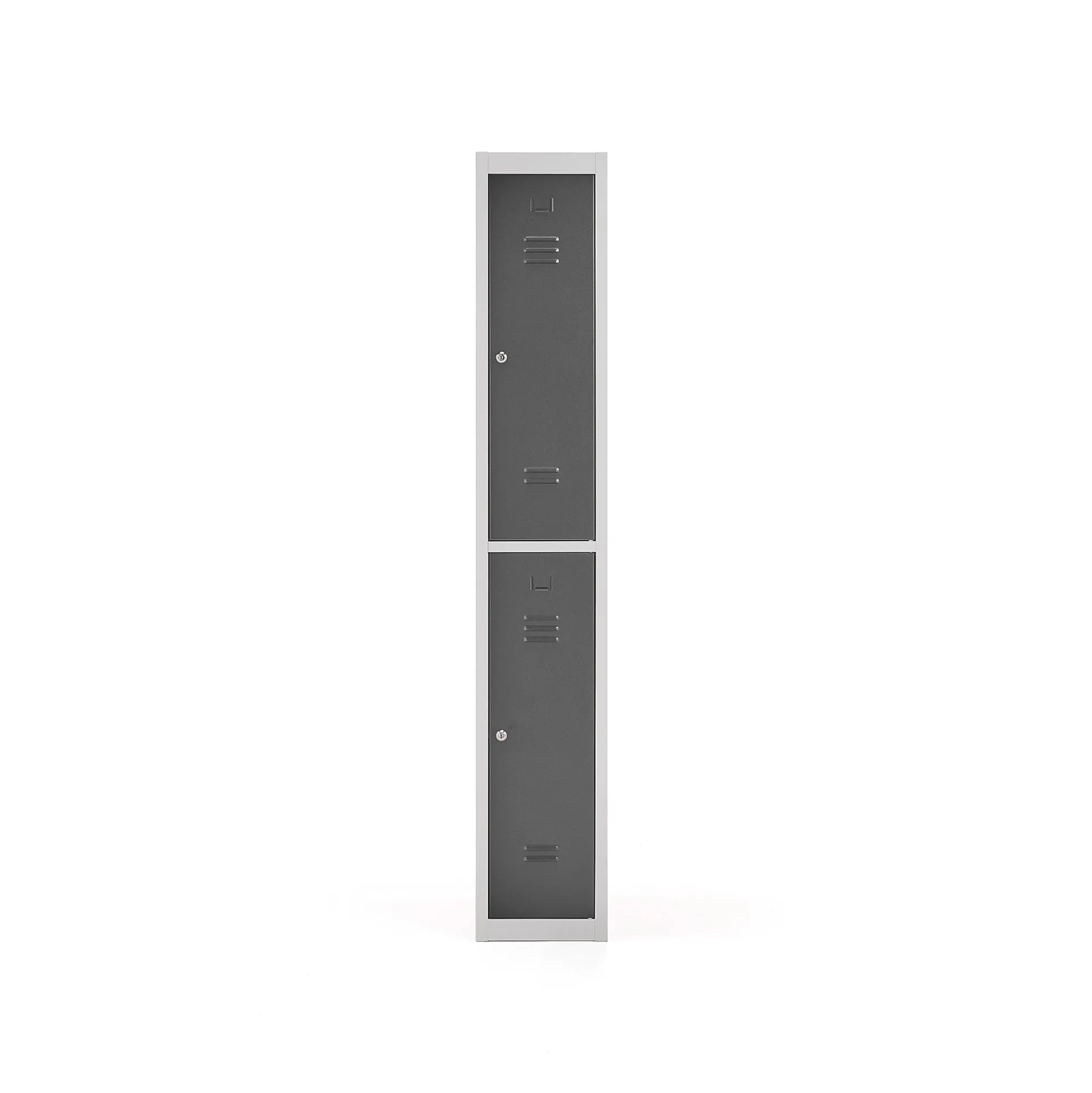 Pukukaappi CLICK 2 ovea, 1 osa, 1800x300x500 mm, harmaa runko, tummanharmaa ovi