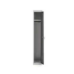 Pukukaappi CLICK 1 ovi, 1 osa 1800x300x500 mm, harmaa runko, tummanharmaa ovi