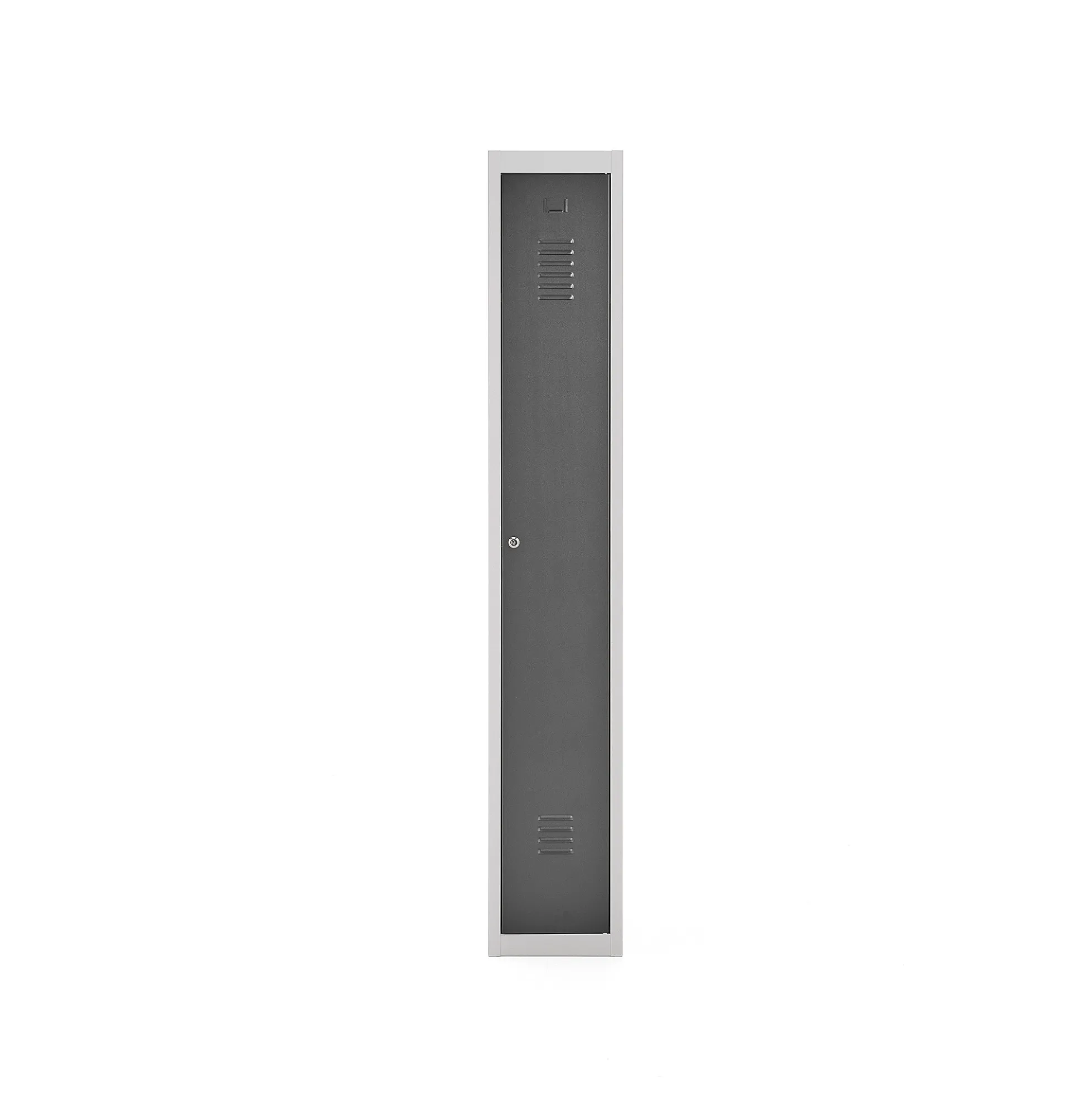 Pukukaappi CLICK 1 ovi, 1 osa 1800x300x500 mm, harmaa runko, tummanharmaa ovi