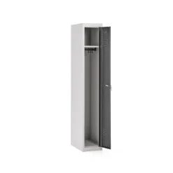 Pukukaappi CLICK 1 ovi, 1 osa 1800x300x500 mm, harmaa runko, tummanharmaa ovi