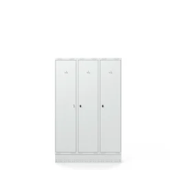 Pukukaappi FORCE 3 osaa, sokkeli, 1890x1200x550 mm, harmaa
