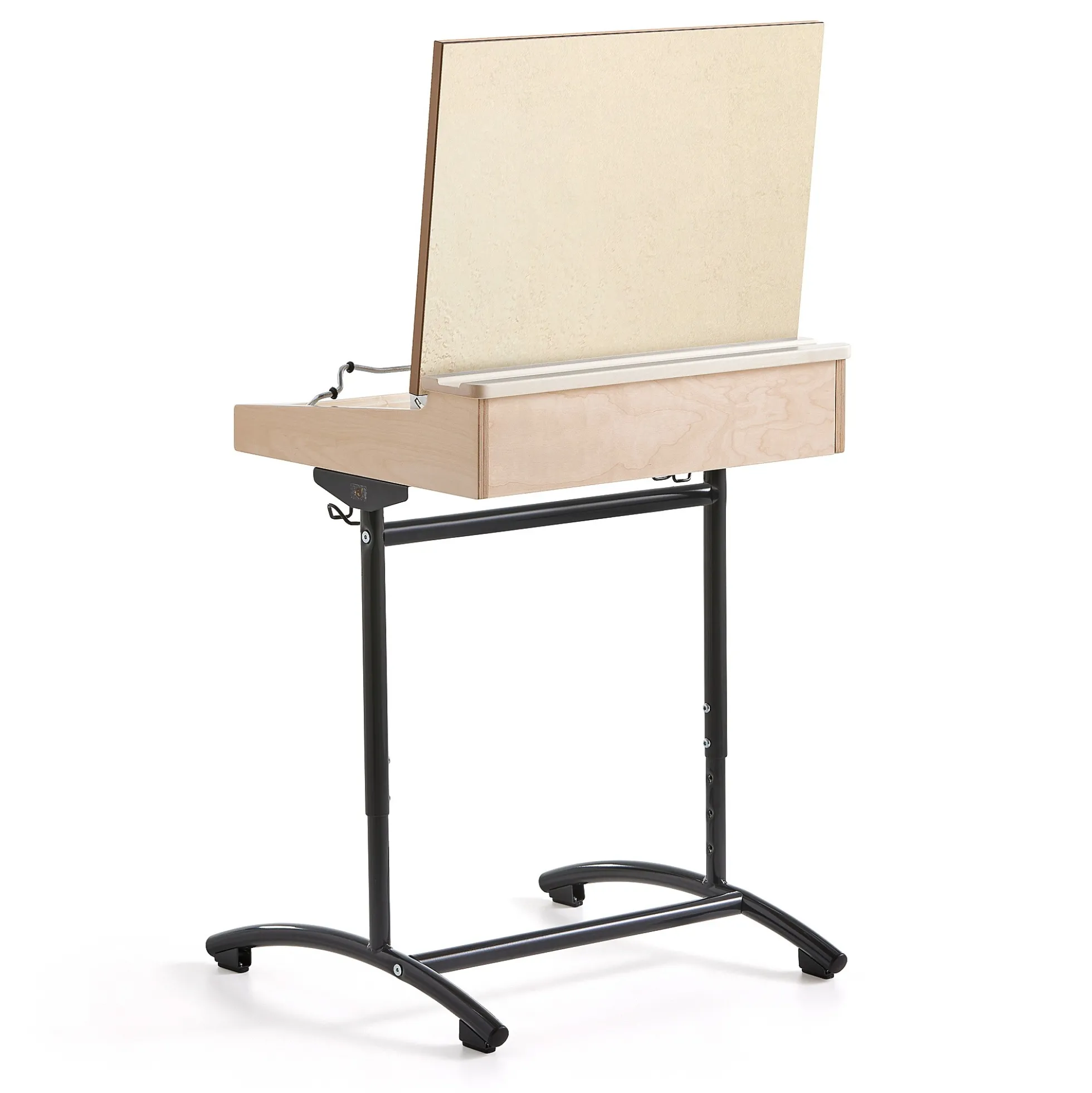 Pulpetti ACCESS Korkeussäädettävä, 650x550 mm, antrasiitti, beige ääntä vaimentava linoleumi