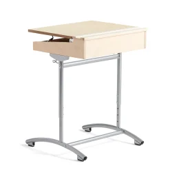 Pulpetti ACCESS Korkeussäädettävä, 650x550 mm, hopea, beige ääntä vaimentava linoleumi