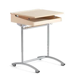 Pulpetti ACCESS Korkeussäädettävä, 650x550 mm, hopea, koivu ääntä vaimentava korkeapainelaminaatti