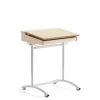 Pulpetti ACCESS Korkeussäädettävä, 650x550 mm, valkoinen, beige ääntä vaimentava linoleumi